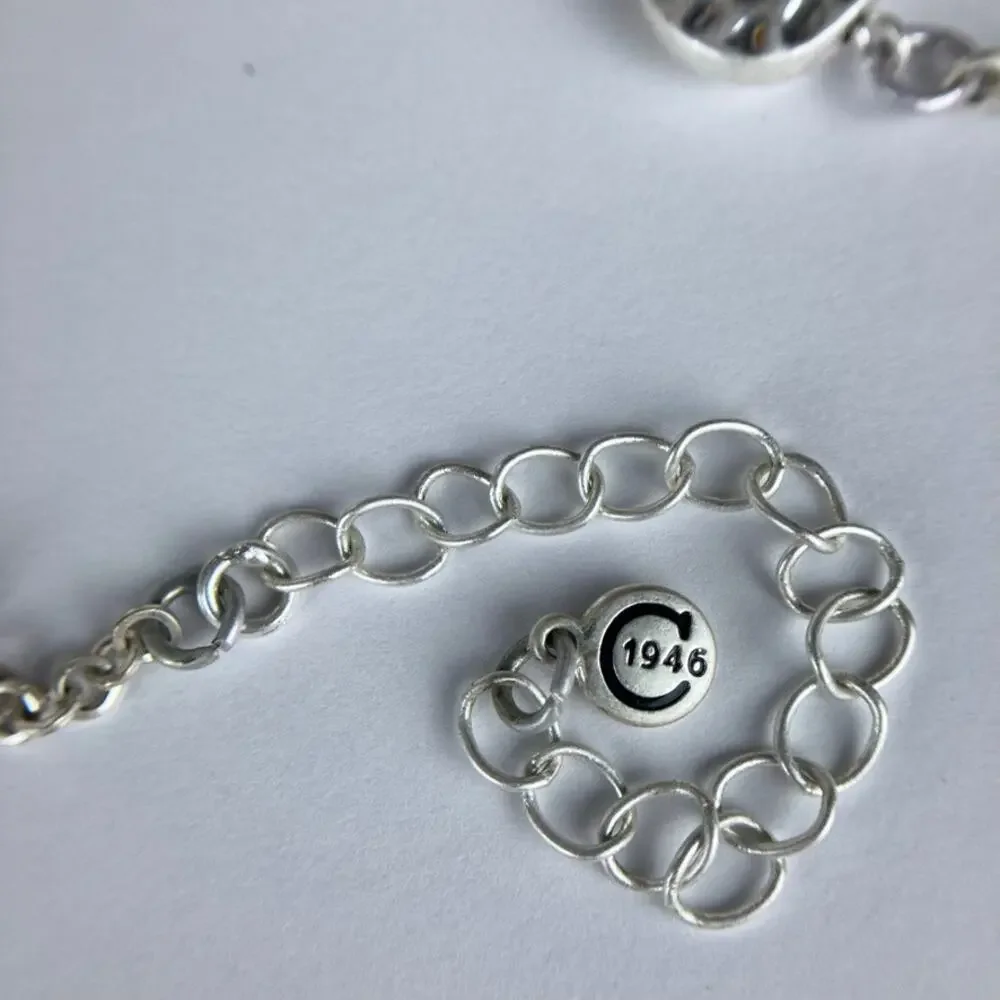 CATO mixed metals and rhinestone accent statement necklace